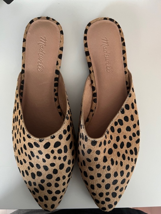 Madewell Shoes - Madewell Leopard-Print Pointed Slip-On Mules in Tan and Black